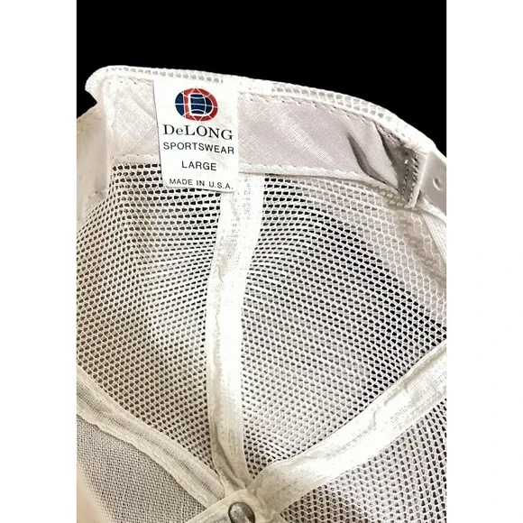 VINTAGE RARE - DeLong Trucker Hat Blue Denim - USA - GMC - Izuzu - Oldsmobile - Picture 8 of 9